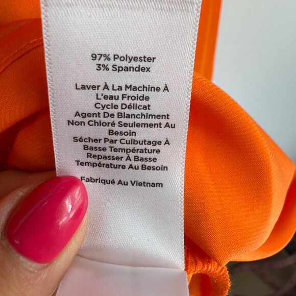 NWT Talbots Women’s Large Satin Blend Orange Pull-on Blouse Top Business - Picture 15 of 16